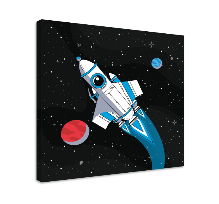 Wandbild gaming rakete im weltraum - TenStickers