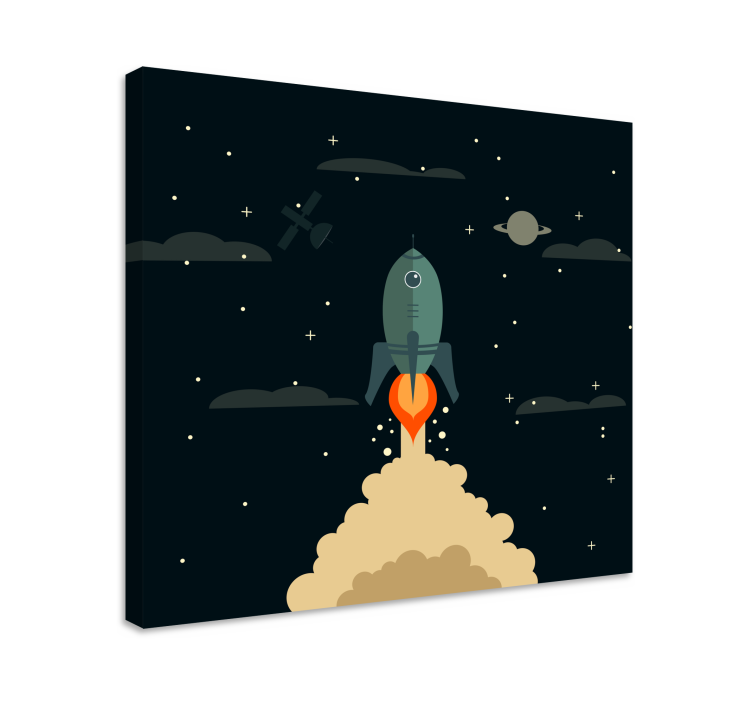 Wandbild gaming raketenstart expedition - TenStickers