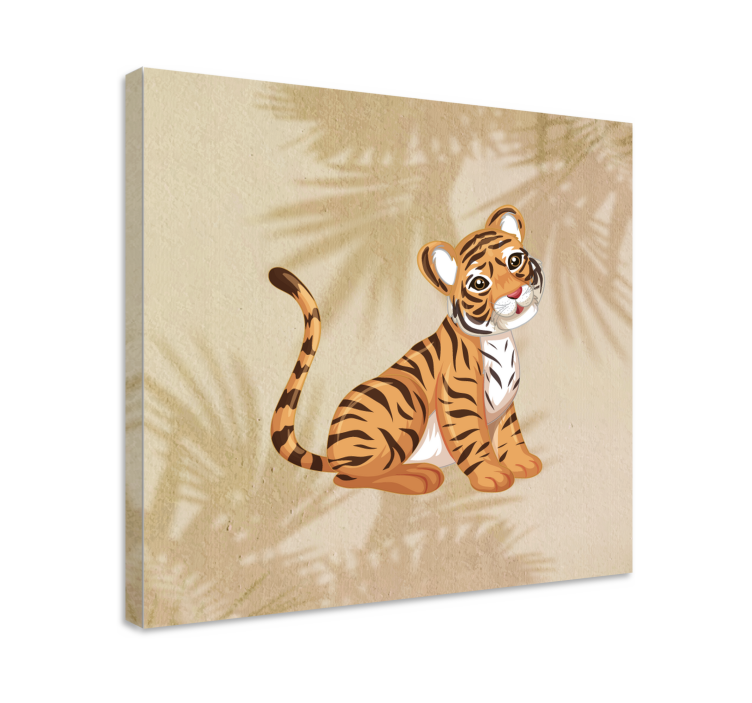 Wandbild tier süße tigerillustration - TenStickers