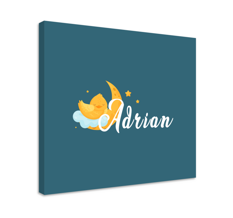 Leinwandbild babys schlafendes küken mond - TenStickers