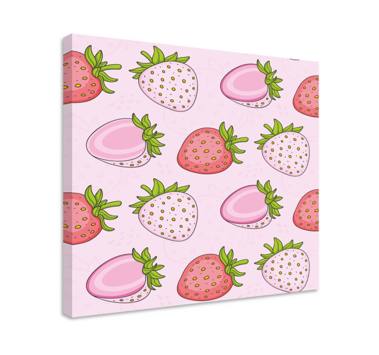 Leinwandbild obst erdbeer freude - TenStickers