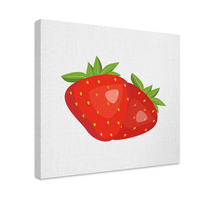 Leinwandbild Obst saftige erdbeeren - TenStickers