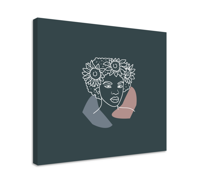 Leinwandbild mit kunstvollem botanischen porträt - TenStickers