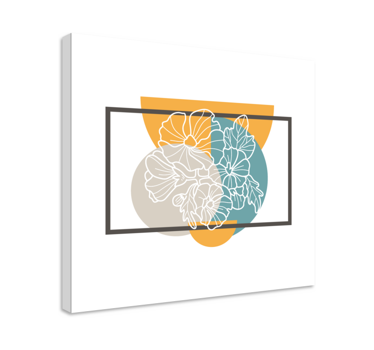 Leinwandbild botanische umrissillustration - TenStickers