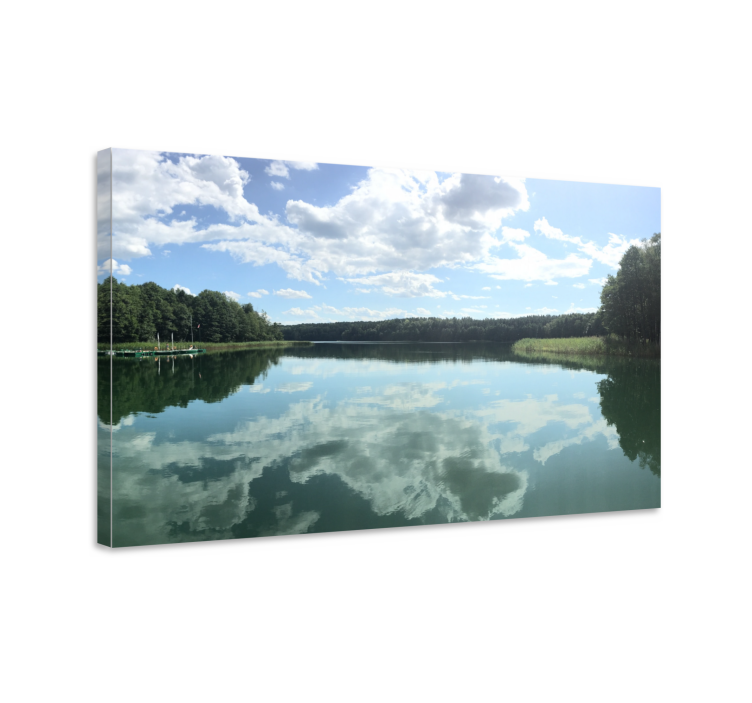 Wandbilder landschaft mit reflektierendem seeblick - TenStickers