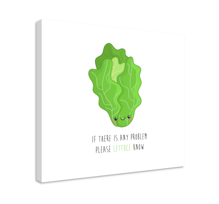 Leinwandbild obst mit fröhlichem salat-charakter - TenStickers