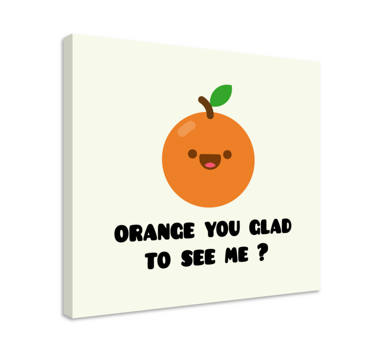 Leinwandbild Obst fröhlicher orangefarbener charakter - TenStickers