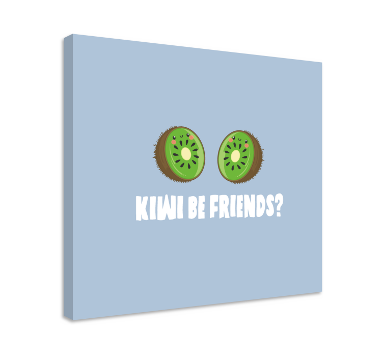 Leinwandbild obst kiwi-scheibe freundschaft - TenStickers