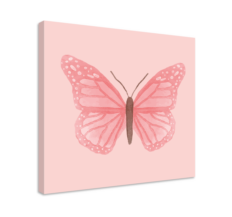 Wandbild schmetterling zart rosa butterfly - TenStickers