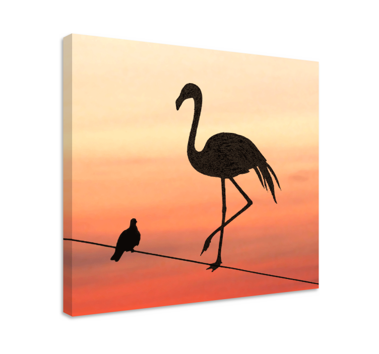 Leinwandbild Diele Flamingo- und vogeldesign - TenStickers