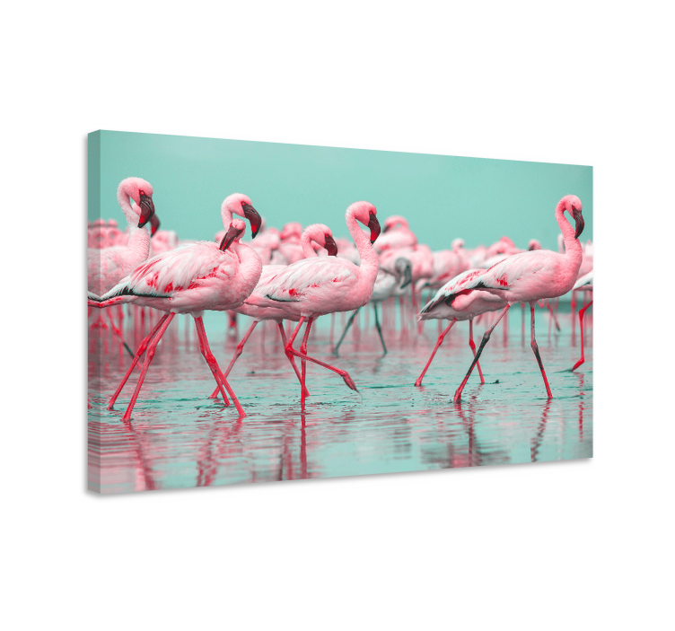 Wandbild Tier flamingo-treffen - TenStickers