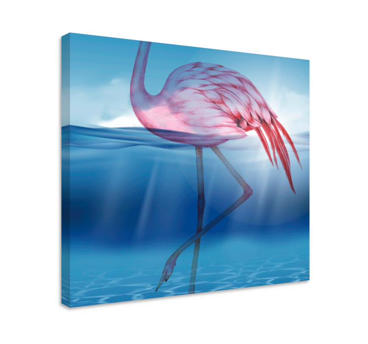 Leinwandbild vogel elegante flamingo pose - TenStickers