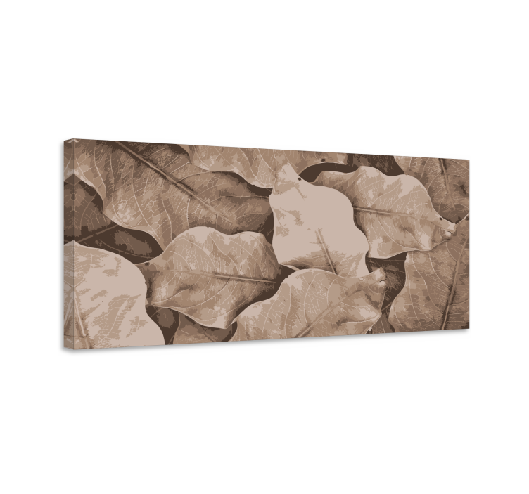 Leinwandbild geschichtete botanische blätter - TenStickers