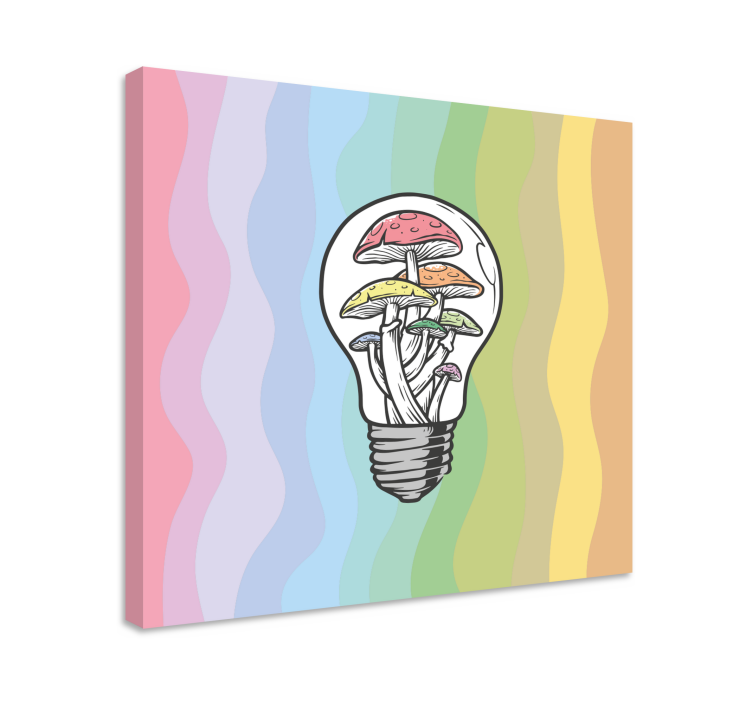 Wandbilder sprüche mit pilz-lampe - TenStickers