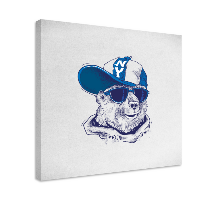 Wandbild tier im coolen bärenstil - TenStickers