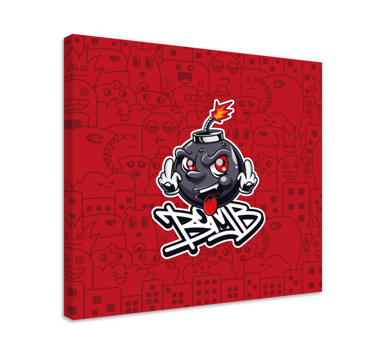 Wandbilder sprüche mit cartoon-bomben-emoji - TenStickers