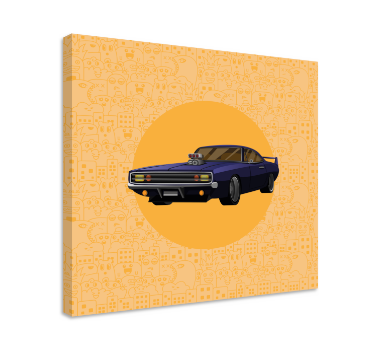Wandbild gaming klassisches muscle car - TenStickers