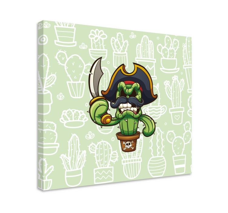 Wandbilder hunde cactus pirat charakter - TenStickers