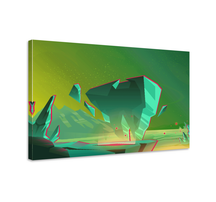 Wandbilder modern mit geometrischen landschaftselementen - TenStickers