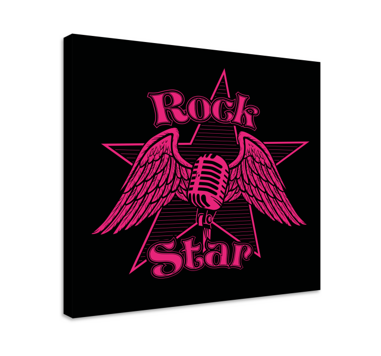 Wandbild musik rock star flügel - TenStickers