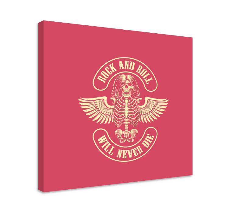 Wandbilder vintage skeleton rocklegende - TenStickers