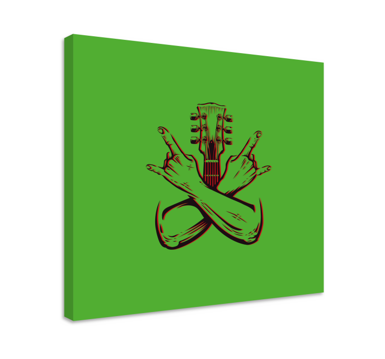Wandbild musik gitarrenhand symbol - TenStickers