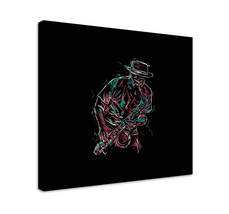 Wandbild musik saxophonspieler - TenStickers