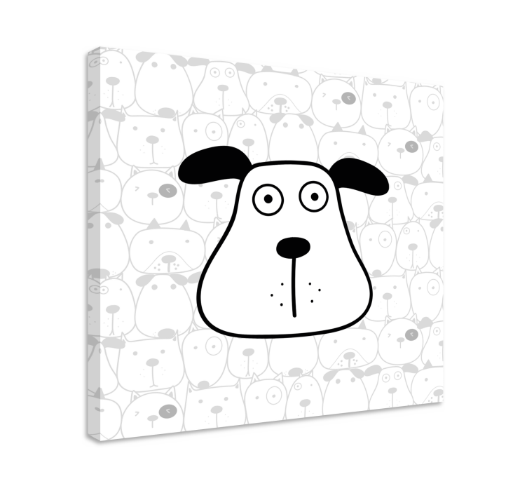 Wandbilder hunde cartoon hundekopf - TenStickers