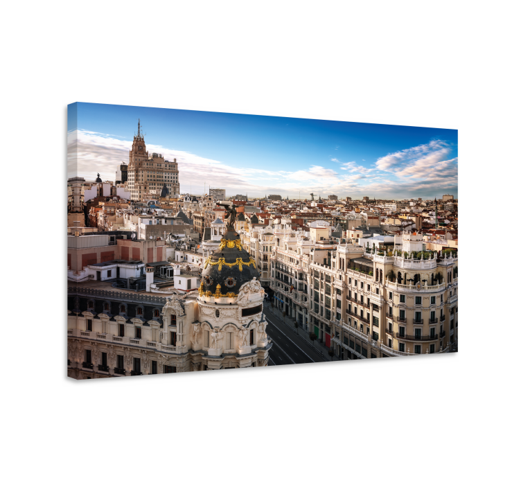 Leinwandbild madrid skyline aussicht - TenStickers