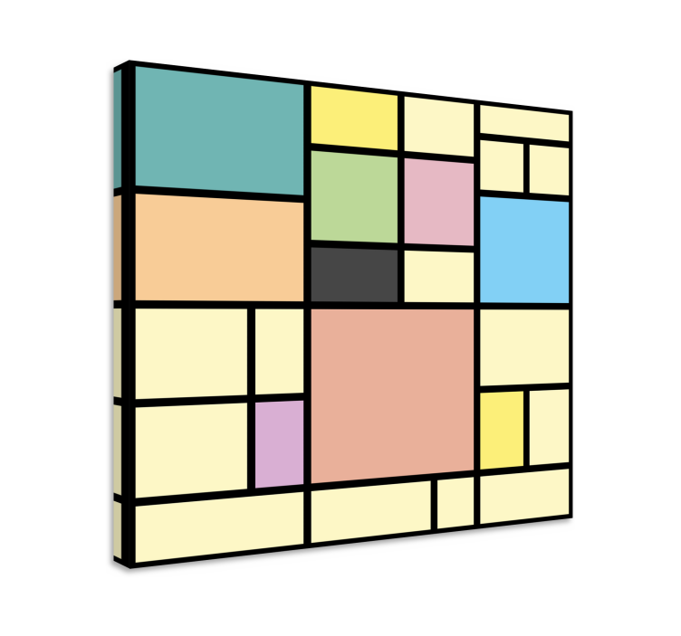 Geometrische wandbilder in lebendigen formen - TenStickers