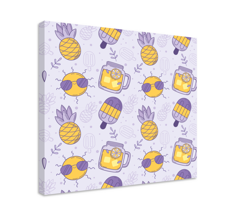 Leinwandbild obst sonnige ananas leckereien - TenStickers