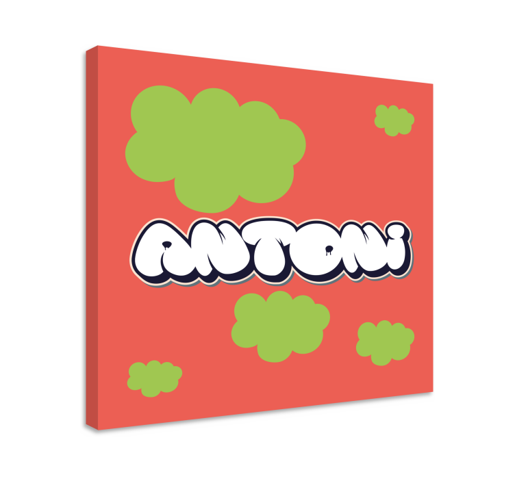 Leinwandbild im verspielten schriftstil - TenStickers