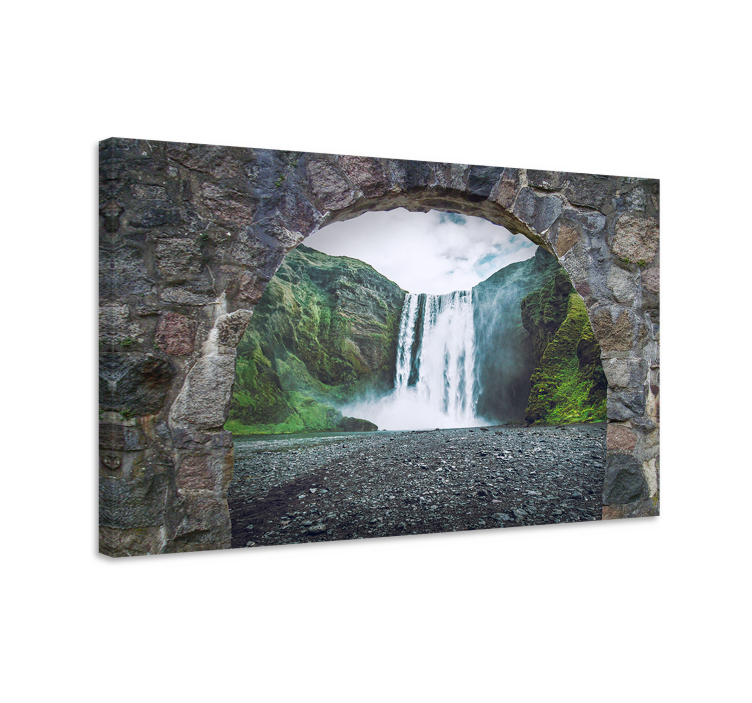 Wandbilder landschaft großes wasserfall panorama - TenStickers