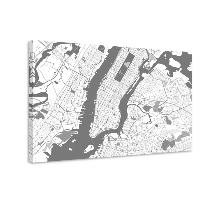 Leinwandbild karte von manhattan - TenStickers