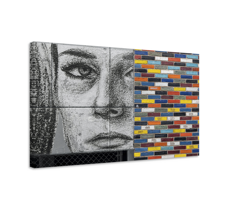 Leinwandbild portrait und mosaik - TenStickers