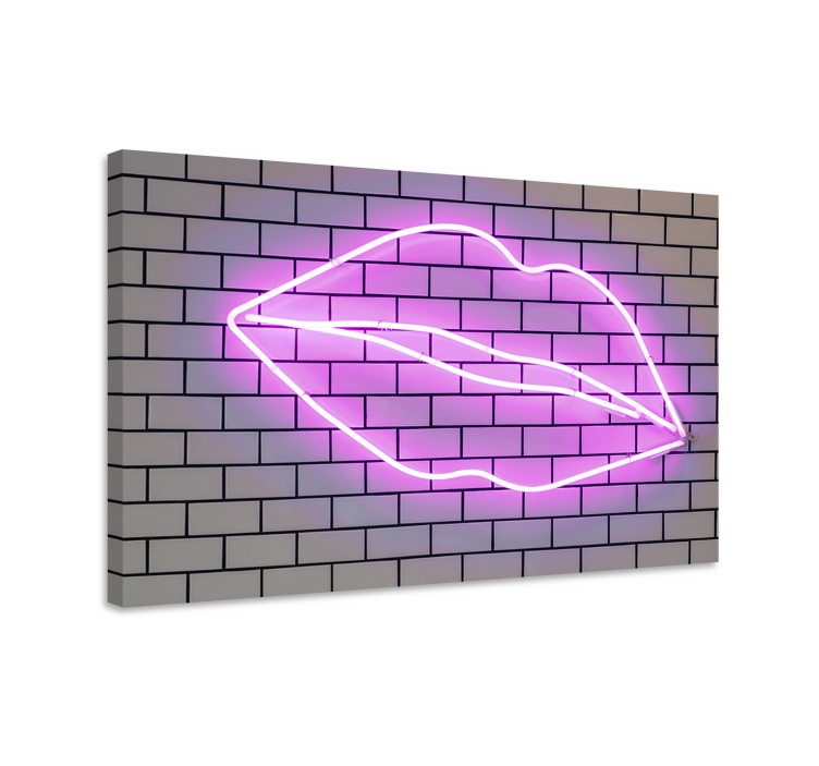 Wandbild motivation kuss neon schild - TenStickers