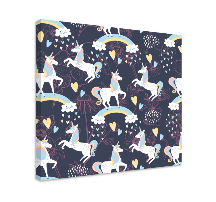 Einhorn wandbild bezaubernde einhörner beim spielen - TenStickers