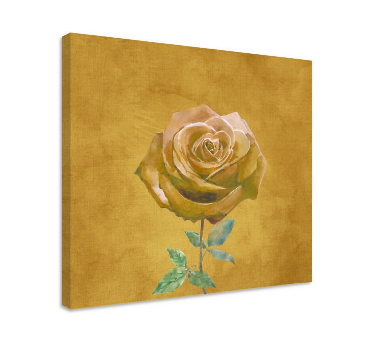 Leinwandbild elegante goldene rose - TenStickers