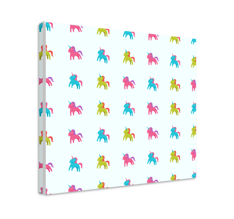 Einhorn wandbild buntes einhorn muster - TenStickers