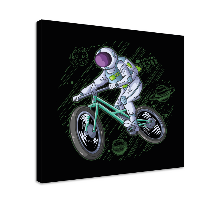 Wandbild gaming astronaut auf fahrrad - TenStickers