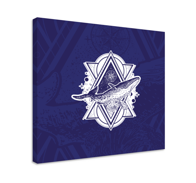 Leinwandbild meer wal astral design - TenStickers