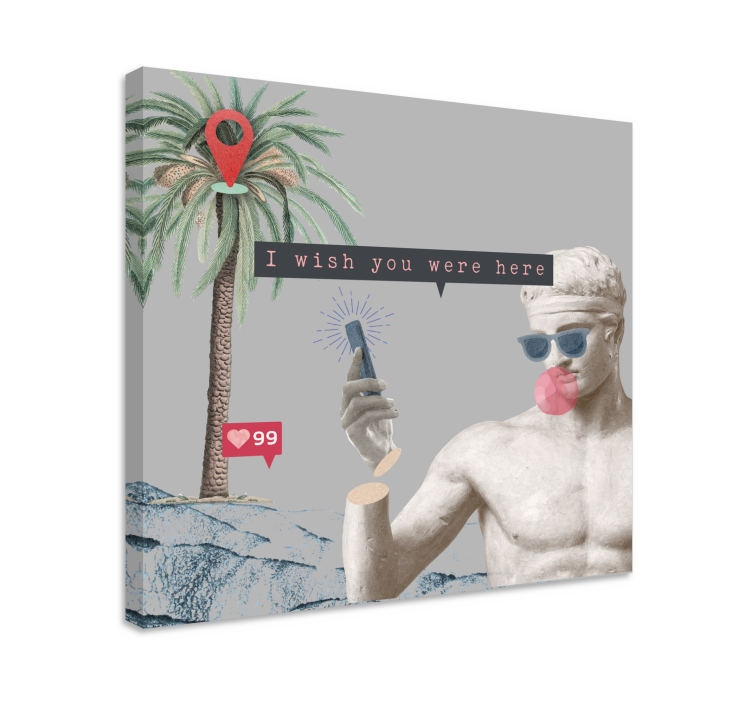 Wandbilder Sprüche du wünschtest, du wärst hier - TenStickers