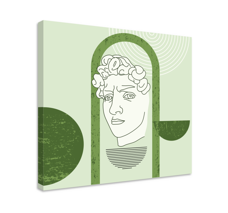 Kunst auf leinwand stilisierte menschliche figur - TenStickers