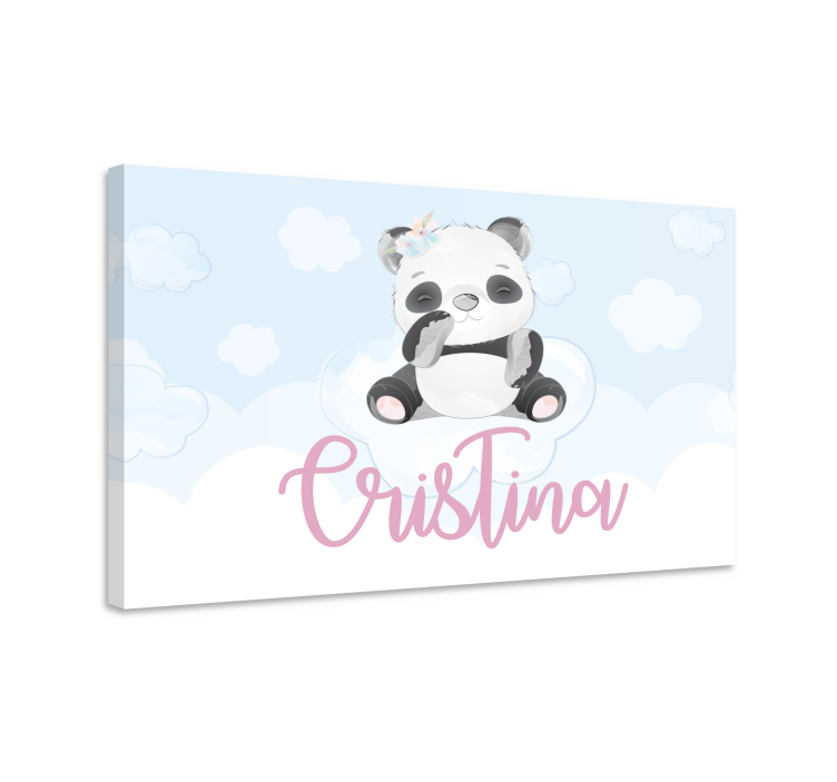 Wandbild tier süßer panda charakter - TenStickers
