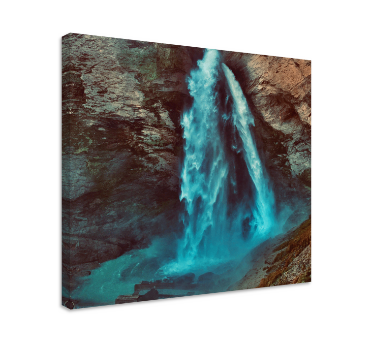 Wandbilder landschaft mit wasserfall im fluss - TenStickers