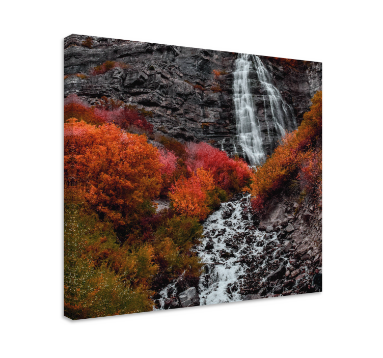 Wandbilder landschaft herbst wasserfall - TenStickers