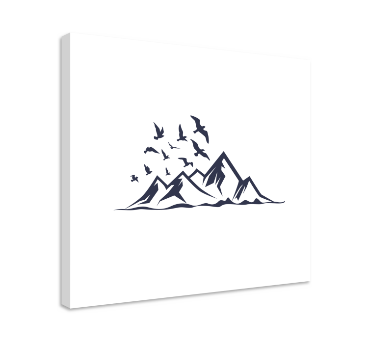 Wandbilder landschaft bergkamm silhouette - TenStickers