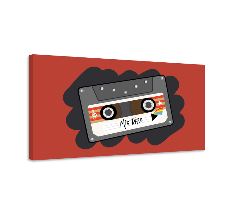 Wandbild musik im retro mixtape design - TenStickers