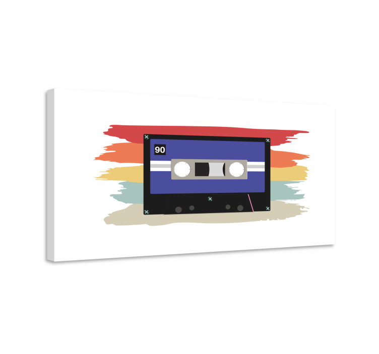Wandbild musik retro kassette - TenStickers