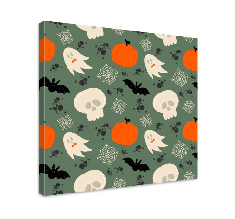 Dinosaurier wandbild mit halloween motiven - TenStickers